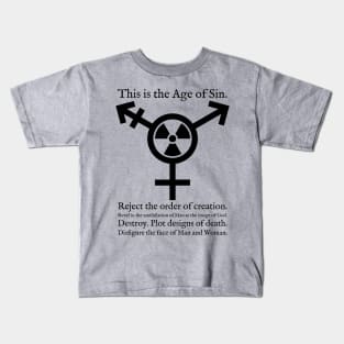 Trans Radiation (Alternate) - Papal Text - Black Kids T-Shirt